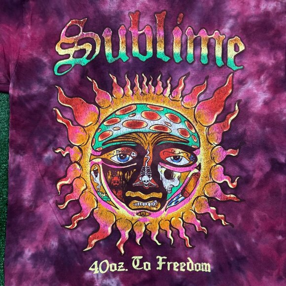 Sublime 40oz to Freedom Rock Band Tie-Dye T-Shirt Size Medium - Picture 2 of 4